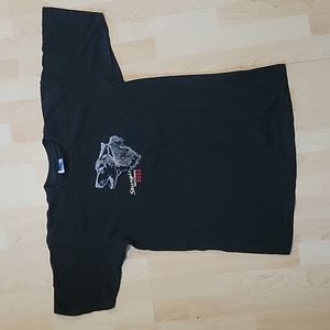 Vtg Y2k STURGIS RALLY 62nd Annual Black Hills Embroirdered Wolf T Shirt Royal Av